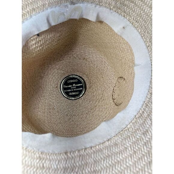 Genuine Panama Hand Woven In Ecuador Straw Hat - Picture 5 of 6